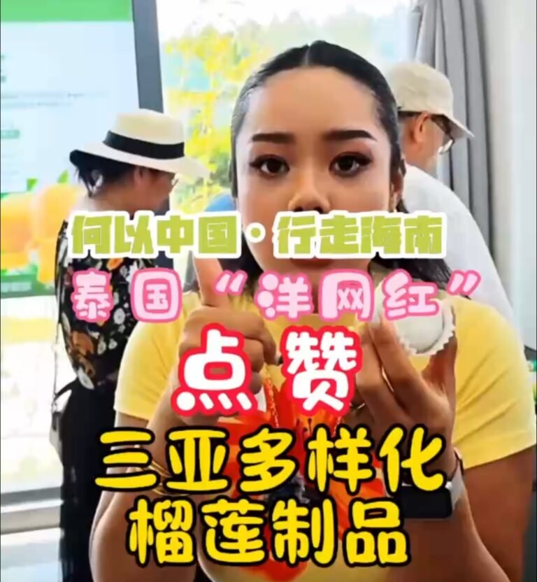 泰国“洋网红”点赞三亚多样化榴莲制品